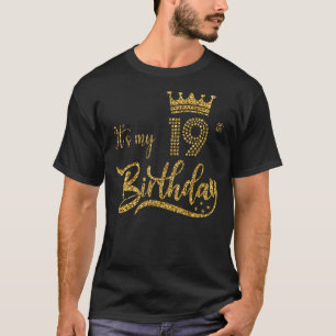 It's My 19th Birthday Cute Women 19 Years Old Crow T-Shirt