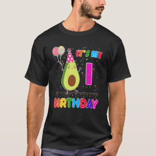 It's My 1 Birthday Avocados B day For Kids Love Av T-Shirt