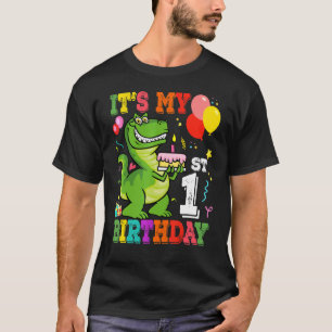 Its My 1st Birthday Boy Rex Dinosaur Birthday 2 Ye T-Shirt