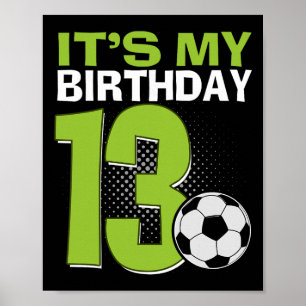 It's My 1st Birthday Boy Soccer 1 Year Old Poster