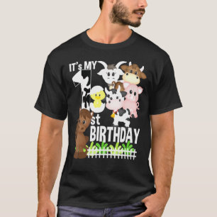 Its My 1st Birthday Party Farm Animals Barnyard Th T-Shirt