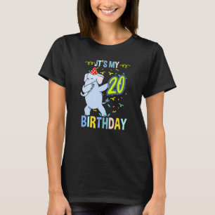 Its My 20th Birthday Dabbing Elephant T-Shirt