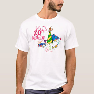 It's My 20th Birthday (Party Hats) T-Shirt