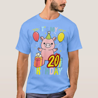Its My 20th Birthday Pig for Pig Lover T-Shirt