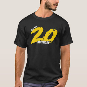 It's My 20Th Birthday T Graphic Design Celebration T-Shirt