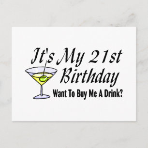 It's My 21st Birthday Postcard