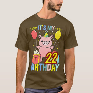 Its My 22nd Birthday Pig for Pig Lover Premium T-Shirt