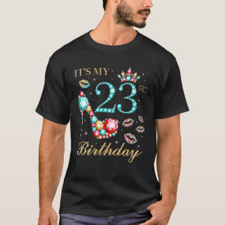 It's My 23Rd Birthday Cute 23 Years Old Birthday Q T-Shirt