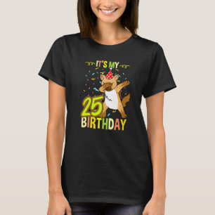Its My 25th Birthday Dabbing Hyena T-Shirt