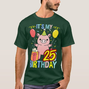 Its My 25th Birthday Pig For Pig Lover Premium 331 T-Shirt