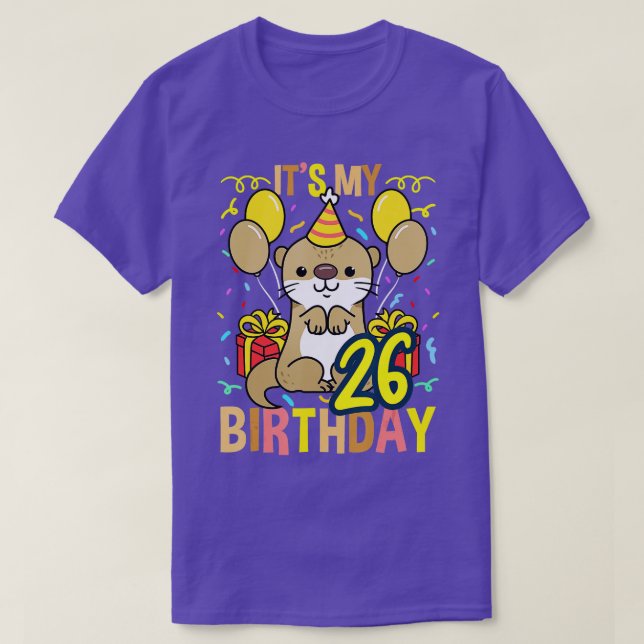 Its My 26th Birthday Otter  - 1  T-Shirt (Design Front)