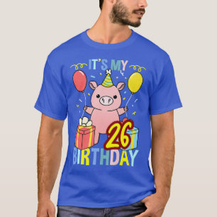 Its My 26th Birthday Pig For Pig Lover Premium 332 T-Shirt