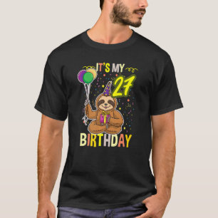 Its My 27th Birthday Sloth Animal T-Shirt