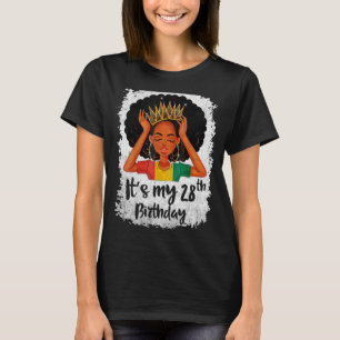 It's My 28th Birthday 28 Years Old Black Melanin W T-Shirt