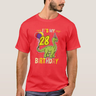 Its My 28Th Birthday Dinosaur T-Shirt
