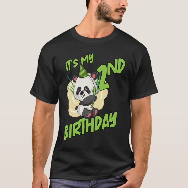 Its My 2 Birthday Panda T-Shirt (Front)