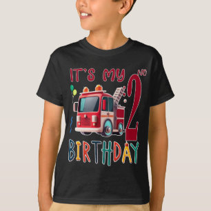 it's my 2nd birthday boy firefighting Kids T-Shirt