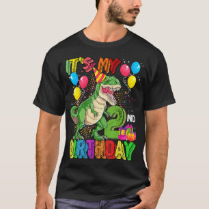 Its My 2nd Birthday Boy T Rex Dinosaur Birthday 2 T-Shirt
