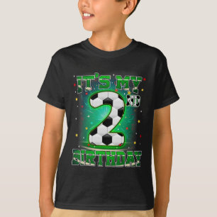 Its My 2nd Birthday Boys Soccer 2 Years Old Party T-Shirt