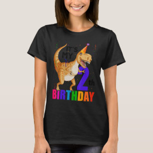 It's My 2nd Birthday Happy 2 Year Dinosaur Boys Gi T-Shirt