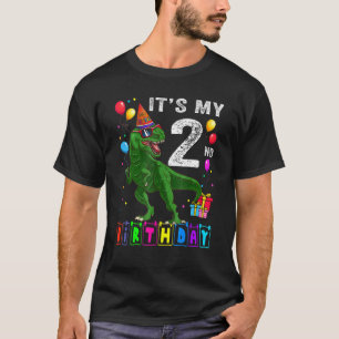 It's My 2nd Birthday Happy 2 Year Dinosaur Rex Bda T-Shirt