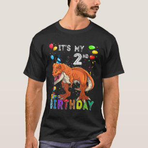 It's My 2nd Birthday Happy 2 Years Dinosaur Rex Bd T-Shirt