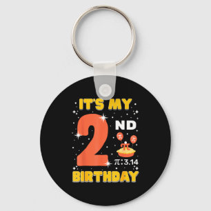 Its My 2nd Birthday Pi Day Math 2 Years Old Kids G Key Ring