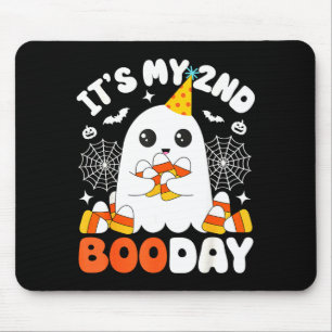 Its My 2nd Boo Day, Funny Halloween Ghost 2nd Birt Mouse Mat
