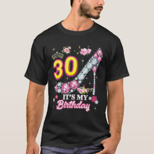 It's My 30Th Birthday 30 Years Old Queen Pink Diam T-Shirt