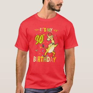 Its My 30Th Birthday Dabbing Giraffe T-Shirt