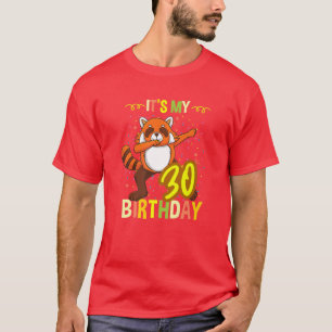 Its My 30Th Birthday Dabbing Red Panda Animal T-Shirt