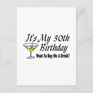 It's My 30th Birthday Postcard