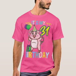 Its My 31st Birthday Cute Pig Premium T-Shirt
