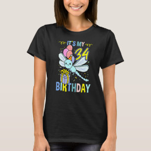 Its My 34th Birthday Dragonfly T-Shirt