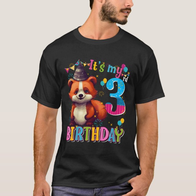 Its My 3Rd 3 Red Panda T-Shirt (Front)