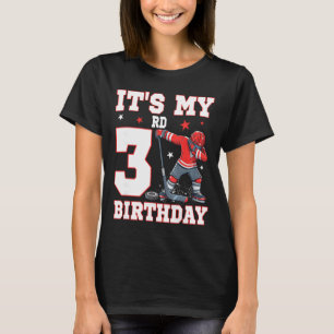 It's My 3rd Birthday Boy Ice Hockey Dabbing 3 Year T-Shirt
