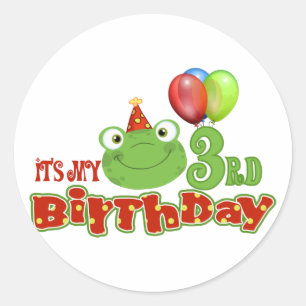 It's My 3rd Birthday Classic Round Sticker