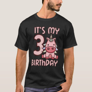 It's My 3rd Birthday Cute 3 Years Old Birthday Par T-Shirt