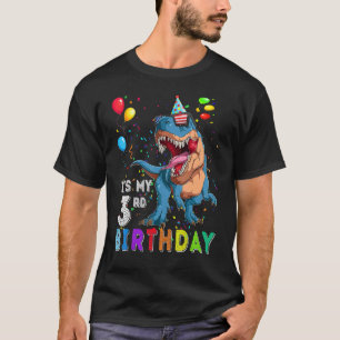 It's My 3rd Birthday Happy 3 Years Dinosaur Rex Bd T-Shirt