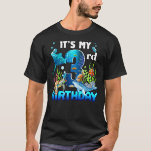It's My 3rd Birthday Party Ocean 3 Years Old Sea F T-Shirt