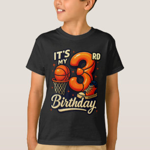 It's My 3rd Birthday Sketll Lover 3 Years Old Bday T-Shirt