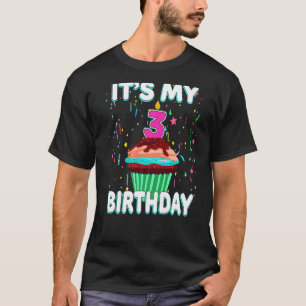 It's My 3rd Birthday Sweet Cupcake Three 3 Year Ol T-Shirt
