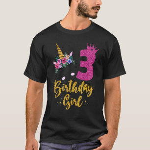 Its My 3rd Birthday Unicorn Outfits For Toddler Gi T-Shirt