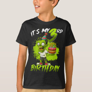 It's My 3rd Birthday Zombie 3 Years Old Happy Hall T-Shirt