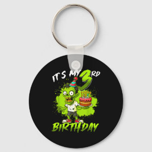 Its My 3rd Birthday Zombie 3 Years Old Happy Hallo Key Ring