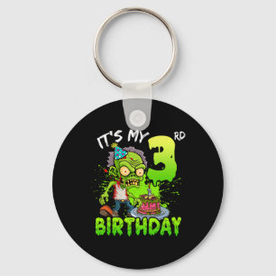 It's My 3rd Birthday Zombie Lover 3 Year Old Boys  Key Ring