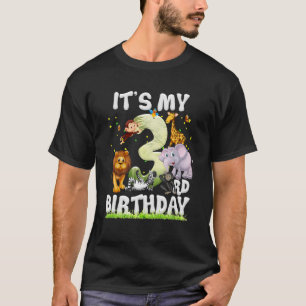 It's My 3rd Birthday Zoo Jungle Safari 3 Years Old T-Shirt