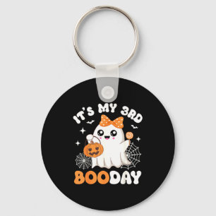 Its My 3rd Boo Day, Funny Halloween Ghost 3rd Birt Key Ring