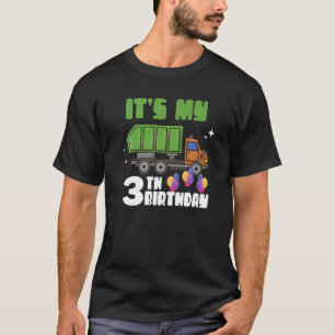 It's my 3th Birthday Garbage Truck 3ys Birthday Ga T-Shirt