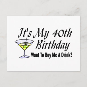 It's My 40th Birthday Postcard